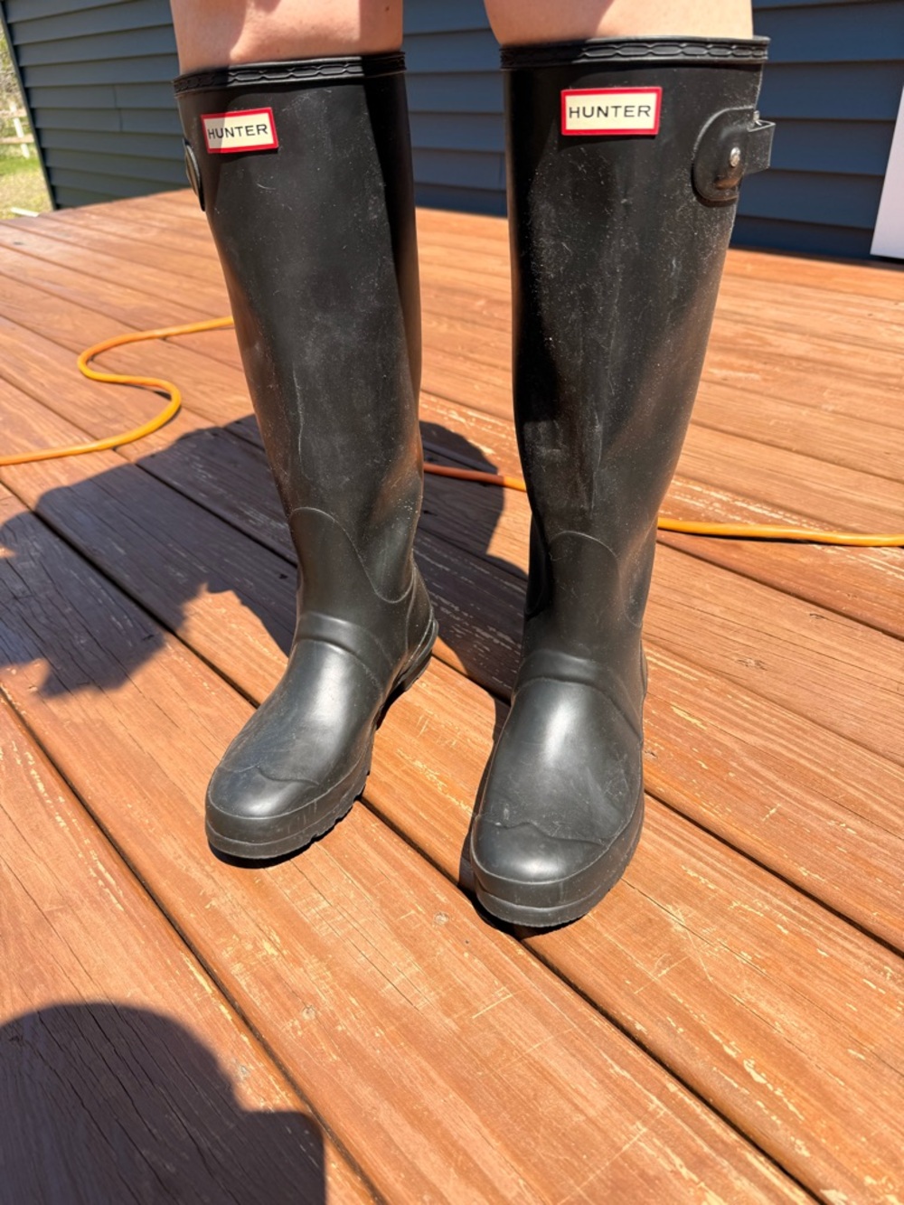 Hunter Boots Tall Matte Black Size 8